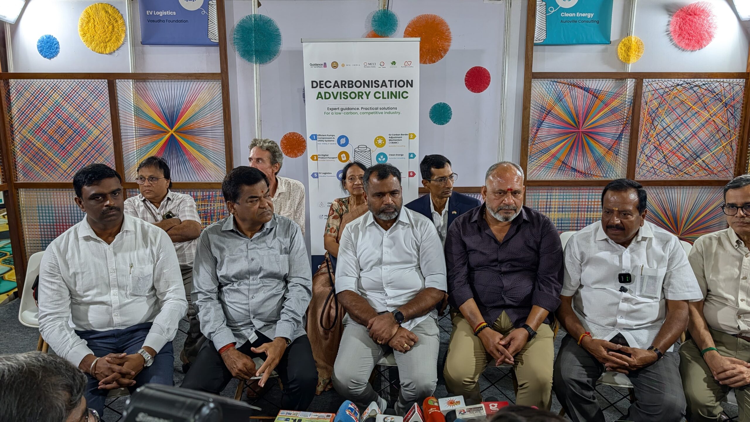 Press briefing at the Decarbonisation Advisory Clinic, Knit Show 2026.