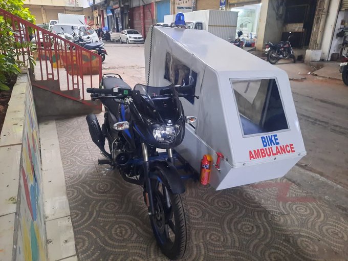 Bike Ambulance by Dr. Ramchandani