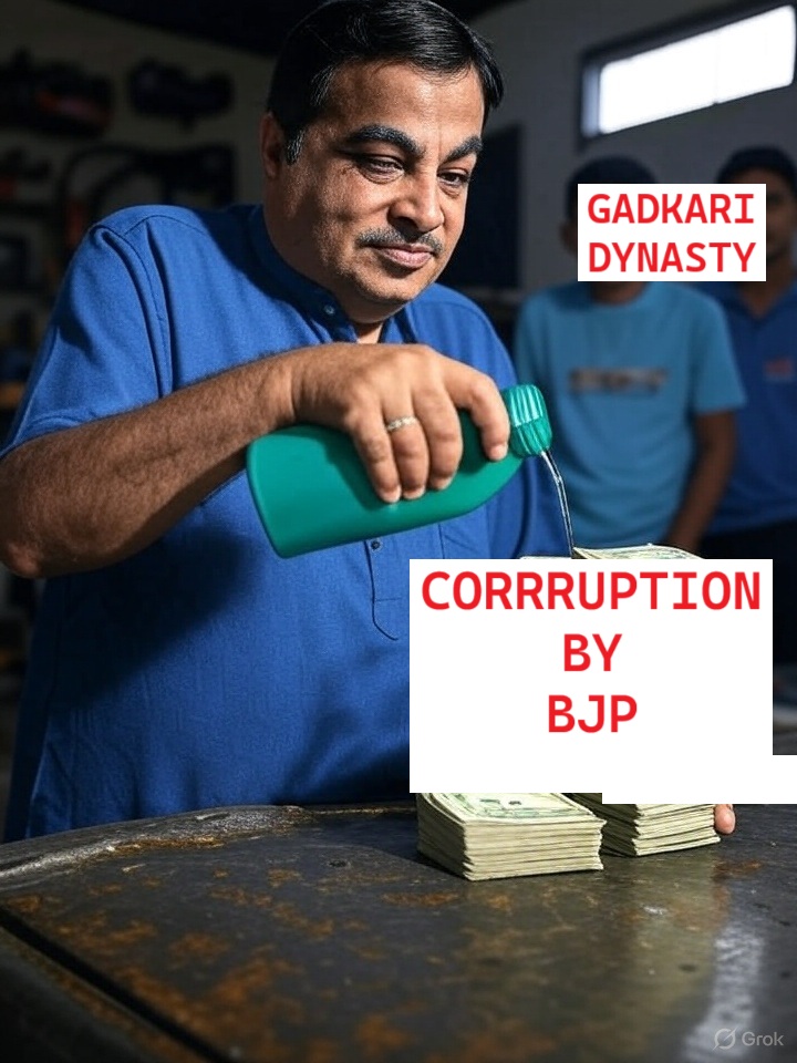 Corruption by BJP and Nitin Gadkari
