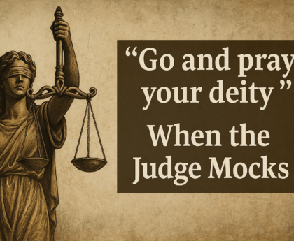 Go and Pray Your Deity - When the Judge Mocks