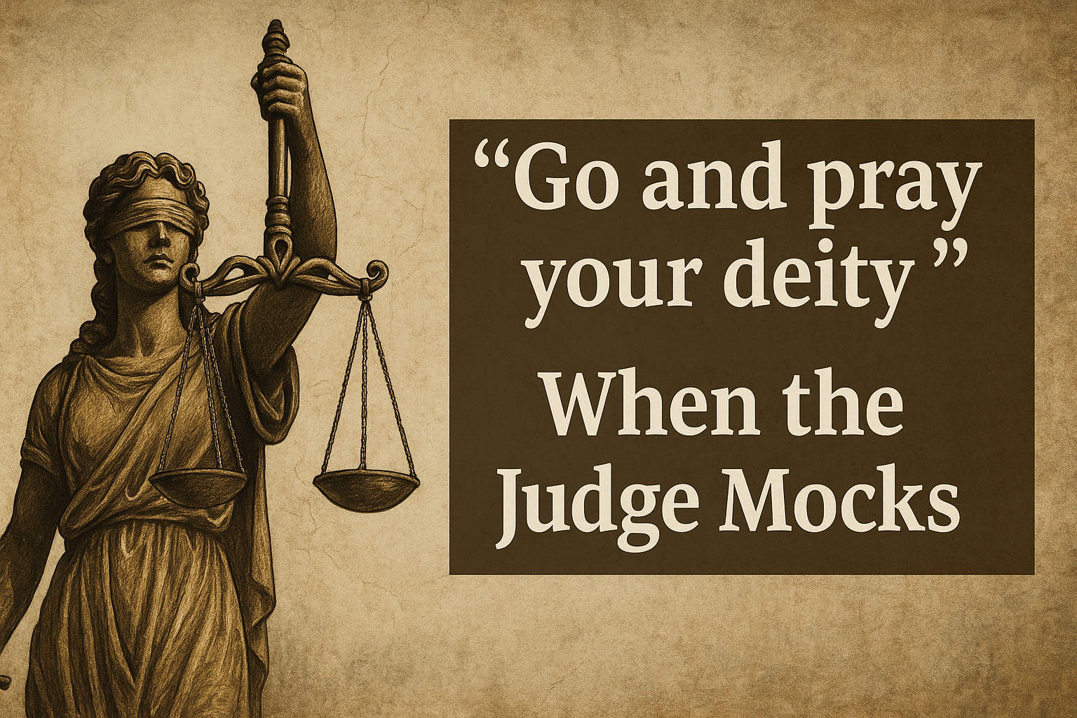 Go and Pray Your Deity - When the Judge Mocks