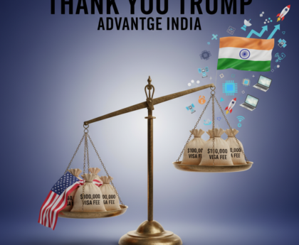 Brain Drain Stopped,” “Talent Retained,” “Advantage India.”