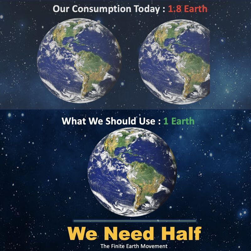 We need Half and Consume 1.8 Earth