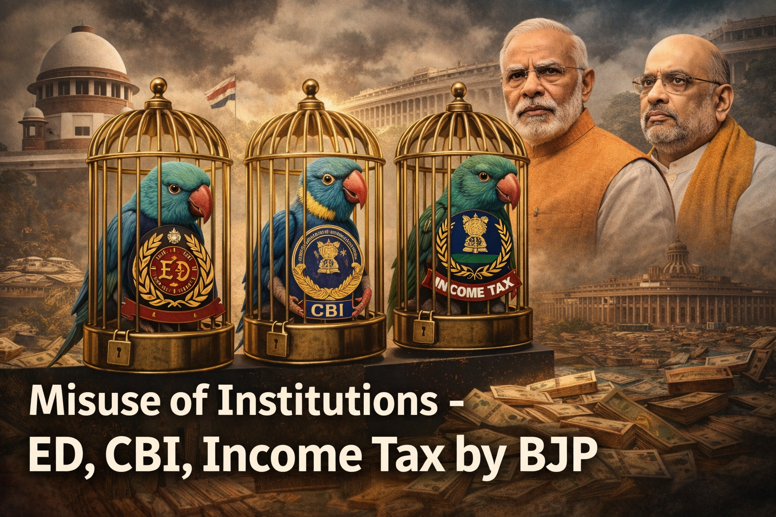 Misuse of Institutions – ED, CBI, Income Tax by BJP
