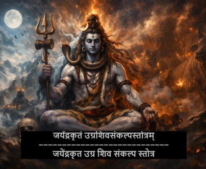 जयेंद्रकृतं उग्रशिवसंकल्पस्तोत्रम् || Shiva Sankalpa Strotam by Jayendra