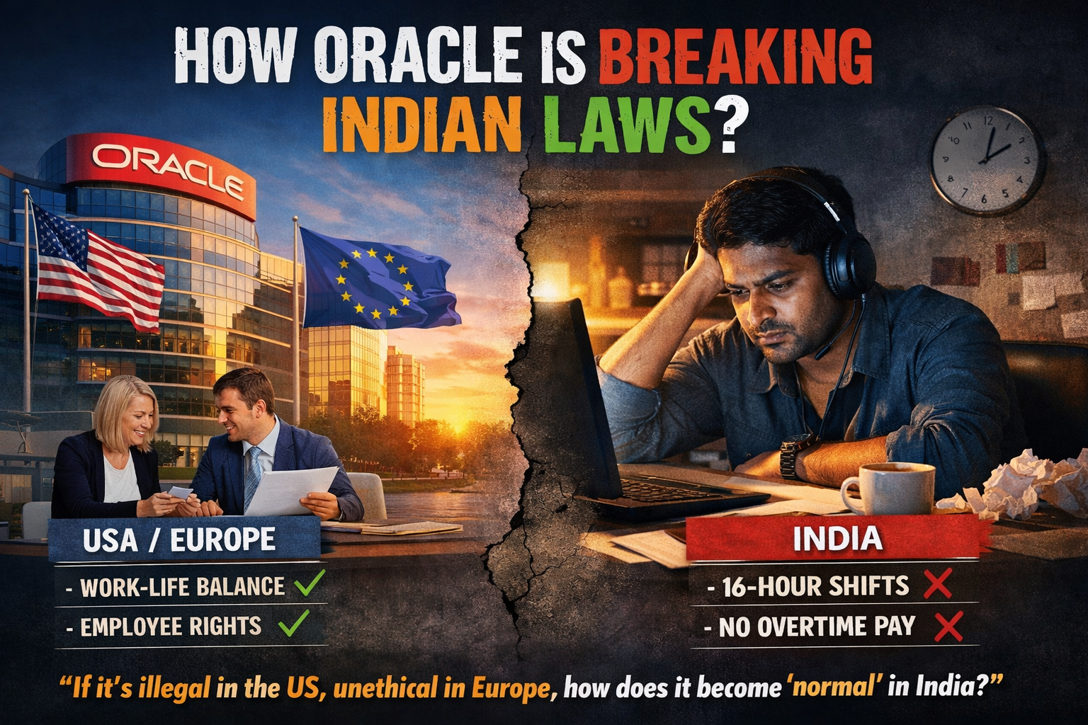 How a Foreign IT Company Oracle Is Quietly Exploiting Employees?