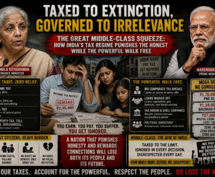 The Great Middle-Class Squeeze: How India's Tax Regime Punishes the Honest While the Powerful Walk Free