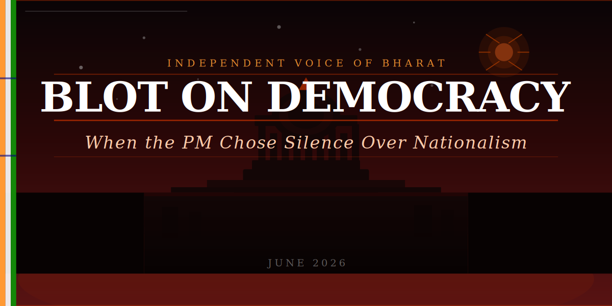 Blot On Democracy - When the PM chose Silence over Nationalism